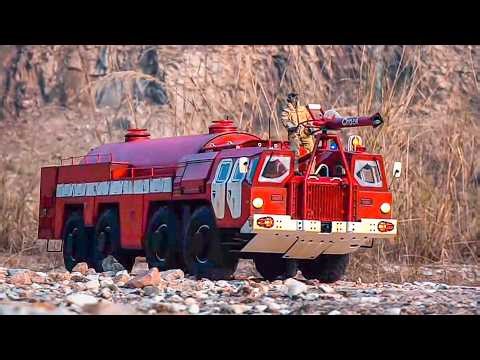 Ultimate 1/10 Scale RC Airport Fire fighting Vehicle | Trumpeter 8x8 Heavy Truck
