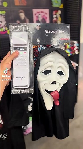 Wazzup Ghostface Phone #pranks ! #halloween #ghostface #fyp #fy #trending #shorts ‪@spirithalloween‬