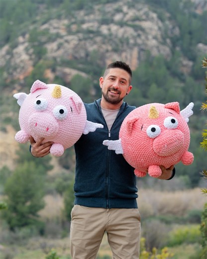 PIGASUS, the Piggycorn - Crochet Pattern - Amigurumi Pig Unicron - Etsy