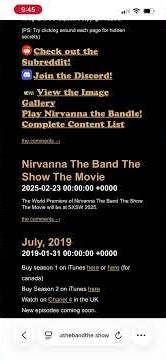 Exploring the nirvana the band the show website