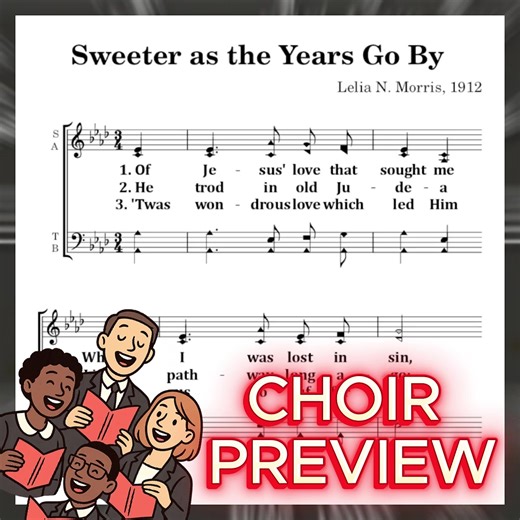 This hymn sounds like lived faith. Sweeter as the Years Go By Lyrics & Music: Lelia N. Morris (1912) Public Domain © Hymnal Harmonizers Hub #music #choir #acapella #shorts | Hymnal Harmonizers Hub