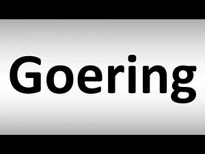 How to Pronounce Goering
