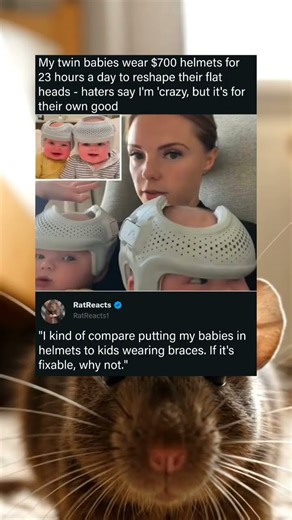 The helmets cost seven hundred dollars each and reshape flat heads