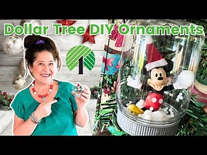 EASY Dollar Tree DIY Character Ornaments Adorable Mickey Mouse Craft with Toys