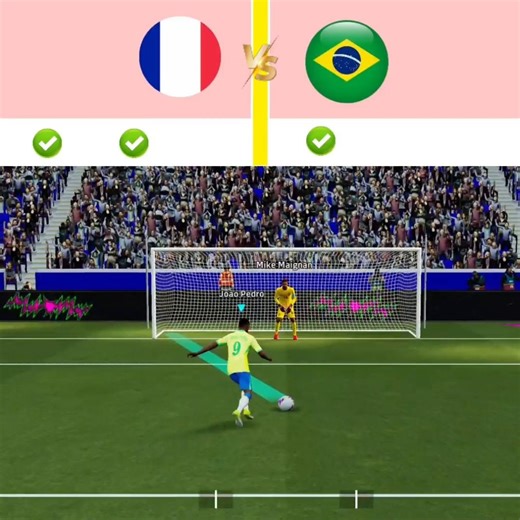 Brazil vs France panalty challenge 😱🔥💯#vairal #shorts #trending