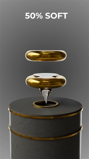 0% vs 100% cone 3D Softness Simulation