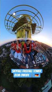 Skyfall Freefall Tower 80m Onride 🎡 🇩🇪 #kirmes #funfair #ferias #shorts #viral #adrenaline #carnival