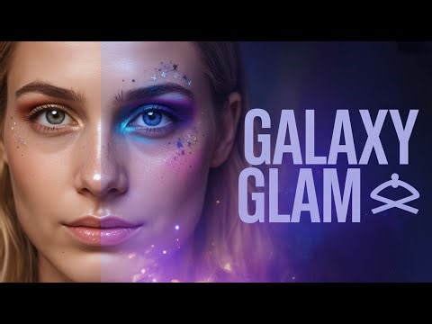 🌠 Galaxy Makeup Transformation Nebula Eyes & Cosmic Glow