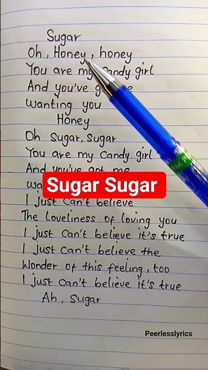 sugar Sugar song 🎵 lyrics by The Archies #sugarsugar #thearchies #foryou