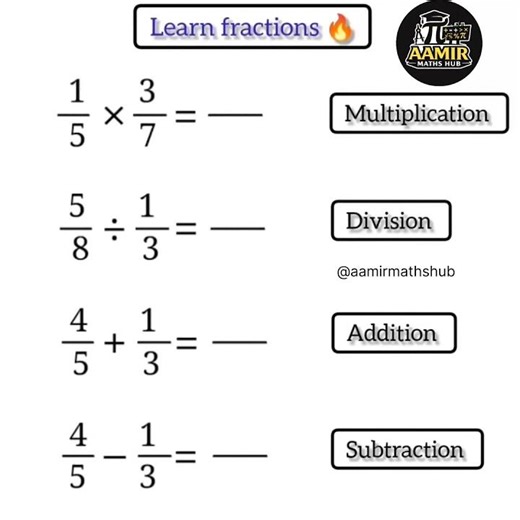 Learn Fractions in 15 Seconds | Easy Maths Trick #shorts#ytshorts#maths#fractions#learnmaths