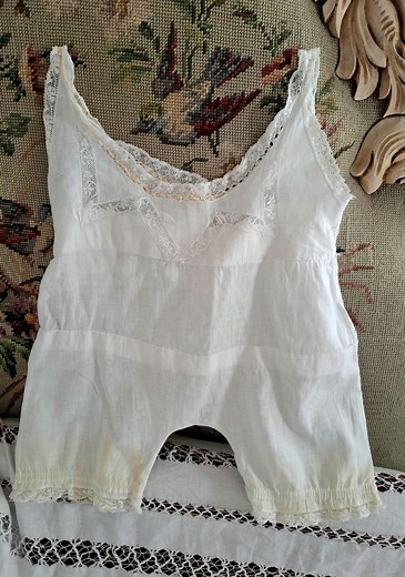 Rare Antique Doll's Victorian Drawers Slip With Lace Inserts, Ecru Cotton Lace Chemise Slip for Large Doll, Antique Doll Clothes - Etsy