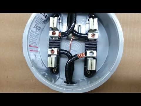 Hialeah Meter Co. Wiring Diagram for Single Phase, FM 2S, 240V, 200 Amp 3 Wire Electric Meter