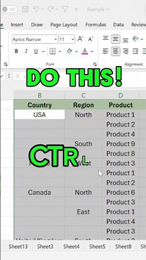 Fill in Blank Cells Instantly Without Dragging #excelshorts