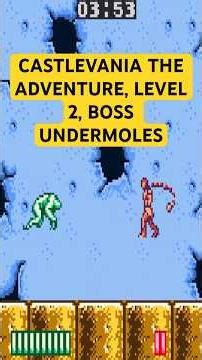 Castlevania The Adventure (Game Boy Color 2000) - Level 2. Boss Undermoles #gameboycolor