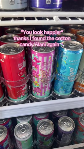 This needs to stay out permanently 🤭🍬 #cottoncandy #energydrink #alani #alaninu #candy