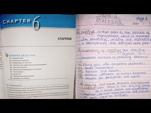 Notes For Class 12 Business Studies Chapter 6 Staffing(notes in description)