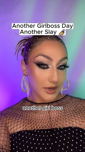 23K views · 508 reactions | love being a girl boss 殺 #makeupartist #rhinestonemakeup #90shair #90smakeup #reels #viral #girlboss | Makeup by Katie | Facebook