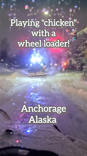Snow Plow in my lane?! #alaska #anchorage #snowplow #snowremoval #heavyequipment #truck