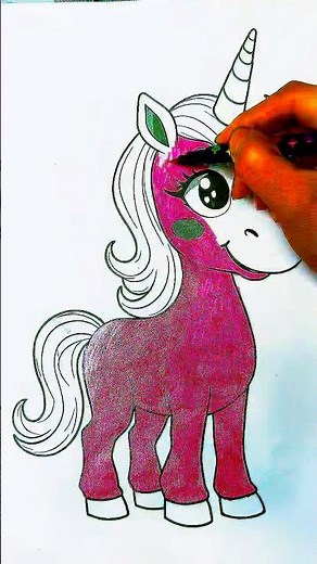 Magical Pink Unicorn – Cute Fantasy Art That Makes You Smile #unicorn #pinkunicorn #fantasyart