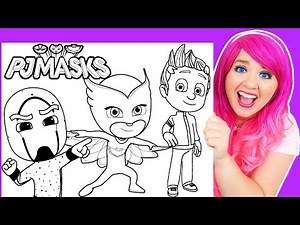 Coloring PJ Masks Catboy, Owlette & Night Ninja Coloring Pages
