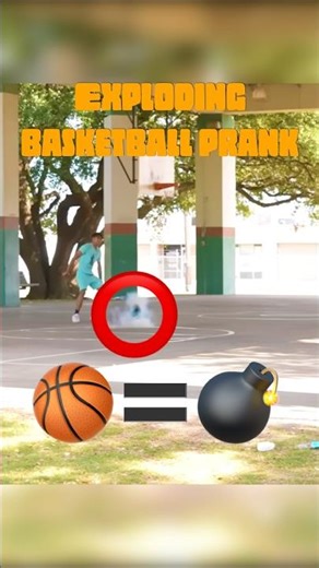 Exploding basketball prank 🏀 💣 #basketball #prank #shortsviral #fyp #memes