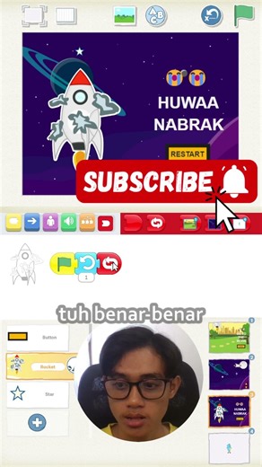 Rocket Crashes into Star! Smoke and Destruction! 💥😱 | Scratch Jr