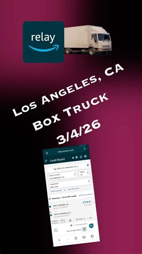 Amazon Relay Load Board | January 19, 2026 | Box Truck | Baton Rouge, LA | 75 MI | 💰⬆️➡️⬇️