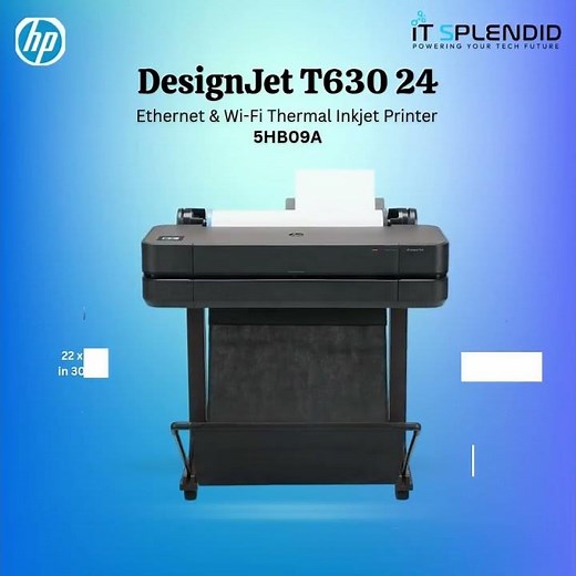 HP DesignJet T630 24" Large Format Plotter Printer – Wi-Fi Thermal Inkjet Printer | IT Splendid
