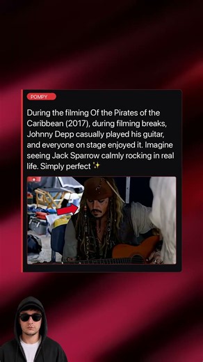 During the filming of the Pirates of the Caribbean (2017), Johnny Depp played guitar