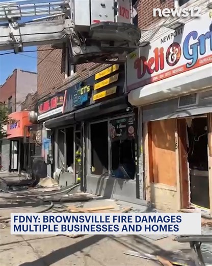 78K views · 728 reactions | BROWNSVILLE FIRE: Officials say the flames began in a deli earlier and then spread to neighboring buildings, including homes. https://bit.ly/4iqfGI1 | News 12 Brooklyn | Facebook