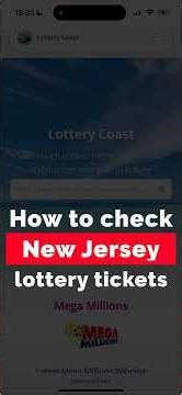 How to check New Jersey (NJ) lottery tickets, winning numbers and latest lottery results?