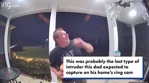 Dad attacked by snake hiding on door in viral video