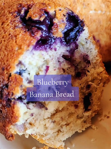 Quick and delicious Blueberry Banana Bread. This recipe is so simple and oh so yummy! Ingredients: 1 ⅓ cup mashed bananas use very ripe bananas; about 4 medium 1 1/2 cups of frozen or fresh blueberries 1/2 cup granulated sugar 1/2 cup brown sugar ¼ cup milk 4 tablespoons of butter or veggie oil 1 tbls vanilla 3 eggs 3 cups Original Bisquick Mix Instructions: Combine wet ingredients Mix in dry ingredients Toss blueberries in a little flour Mix into batter Pour into prepared loaf or Bundt pan Bake