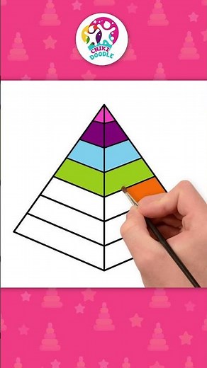 How To Draw A Pyramid🔺Step By Step #shorts #youtubeshorts #drawingforkids #howtodraw