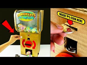 100% Functional Cardboard Capsule Machine | Homemade Toys Vending Machine | Money-Operated Invention