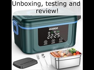Unboxing, testing and review of the Geargo cordless self heating lunch box