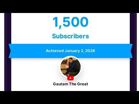 Thanks for Complete 1500 Subscribers ❤️‍🩹🙏 | Gautam The Great is live!