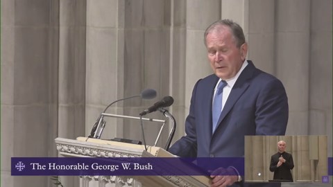 George W Bush reflects, offers memories and stories at Dick Cheney's Washington funeral