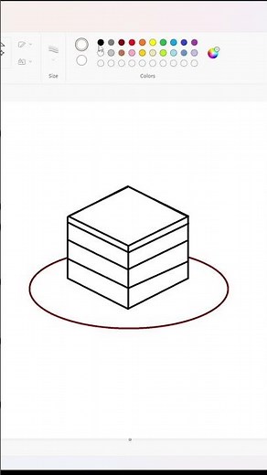 Drawing a Slice of Cake using MS Paint #shorts