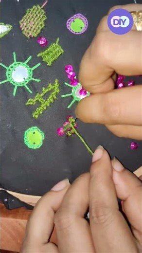 Beautiful Aari Work Hand Embroidery Design | Simple & Elegant Aari Work #shorts