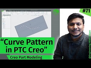 Curve Pattern in Creo Parametric | How to Create Curve Pattern in Creo Parametric | #71