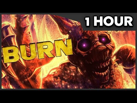 [1 HOUR] BURNTRAP SONG ANIMATION "Burn" | Rockit Music (FNAF Security Breach)