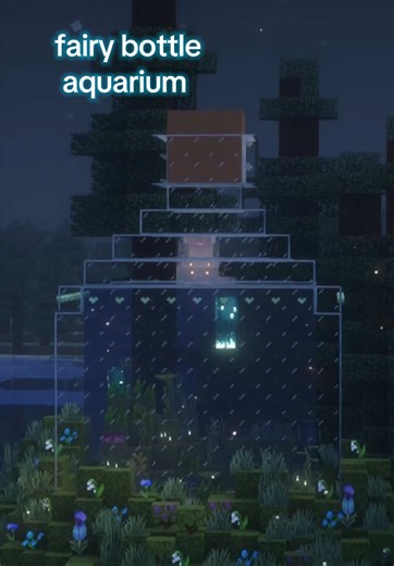 Minecraft Fairy Bottle Aquarium Build Tutorial