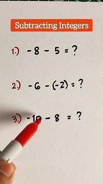 Subtracting Integers #akositeachergon # #teachergon #mathematics