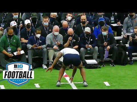 Penn State Pro Day: Nittany Lions Perform the Shuttle Run | Big Ten Football in the 2021 NFL Draft