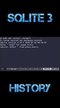 Enable SQlite History