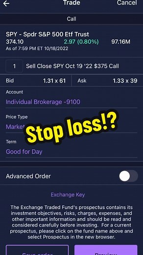 Cómo establecer un stop loss en e*trade
