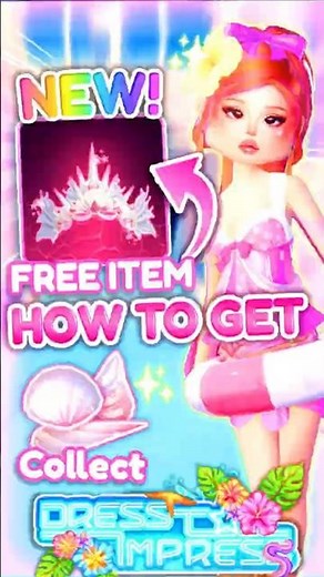 HOW To Complete NEW SEASHELL QUEST & Get FREE CROWN! 🐚 #dti #roblox #shorts #dresstoimpress