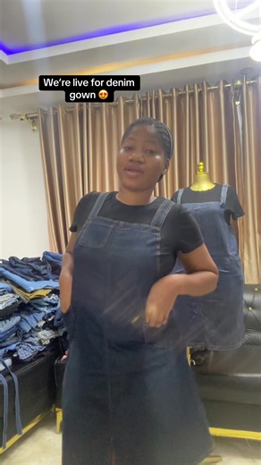 Stylish Denim Gown: Live Thrift Showcase