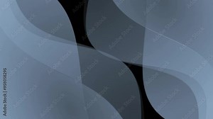 Abstract flowing shapes animation with overlapping translucent curves in grayscale